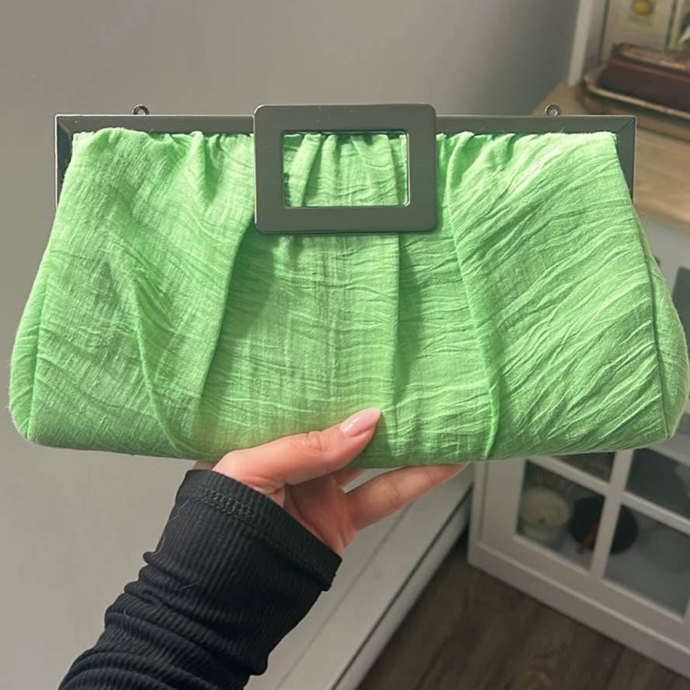 Elegant Green Clutch Bag